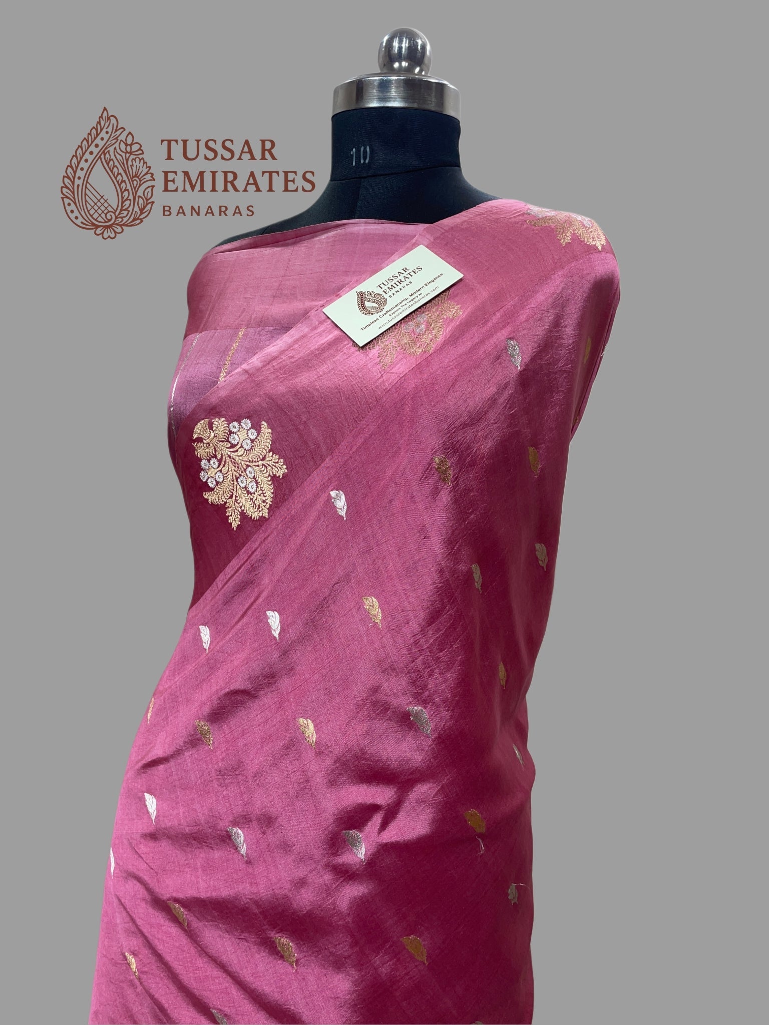 Pure Mango Silk Handloom Banarasi Saree - Tussar Emirates