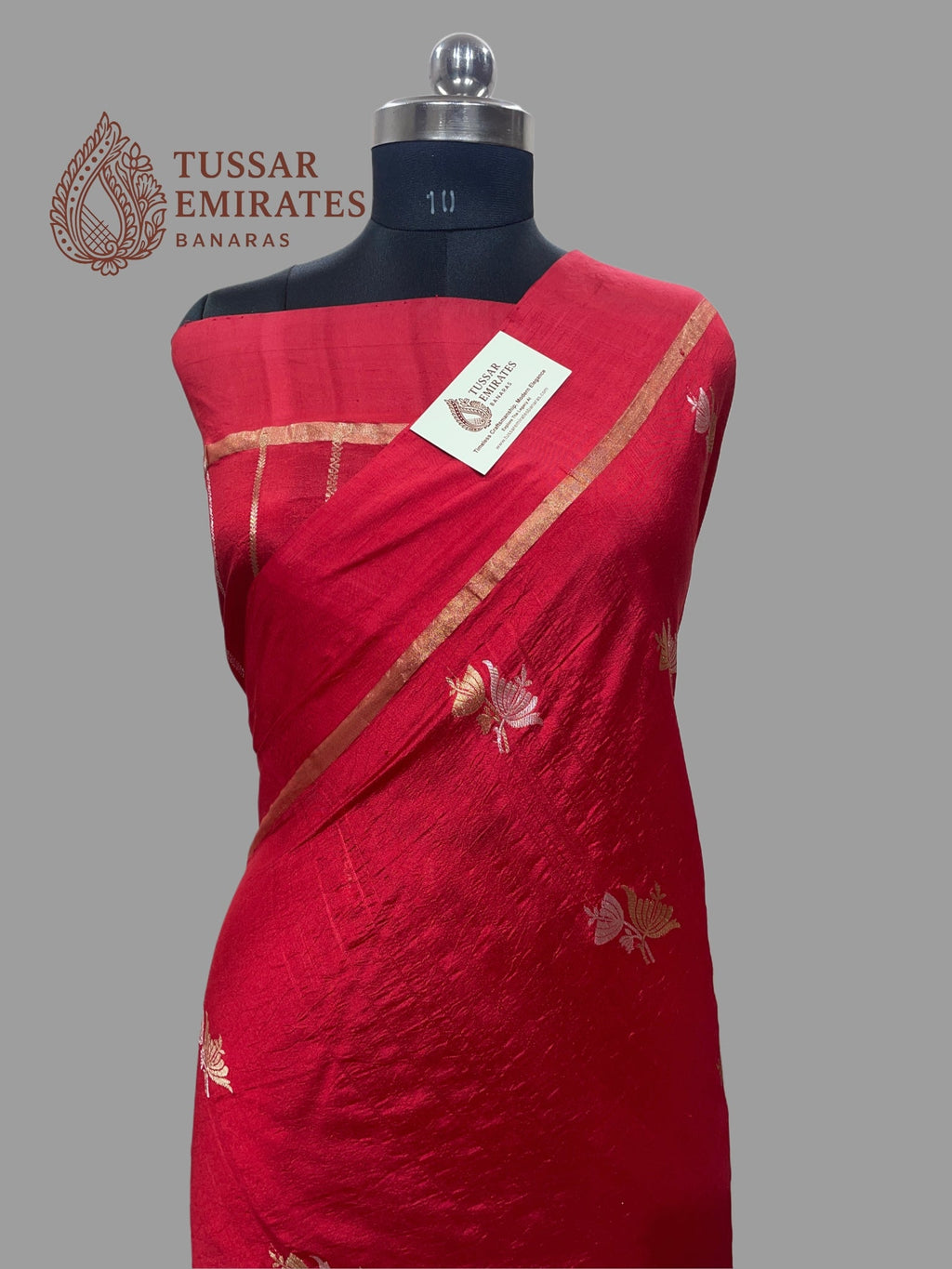 Pure Mango Silk Handloom Banarasi Saree - Tussar Emirates