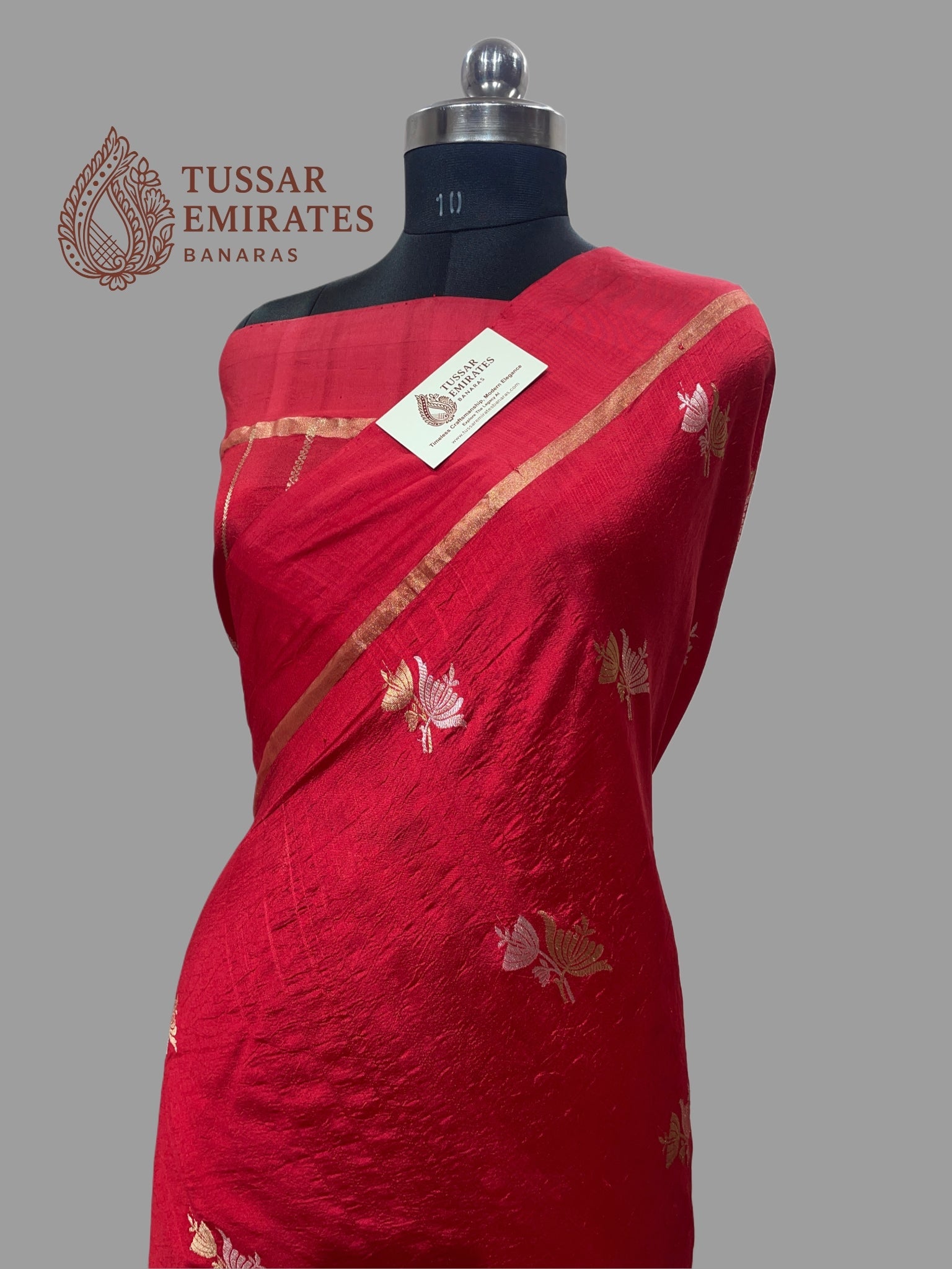 Pure Mango Silk Handloom Banarasi Saree - Tussar Emirates