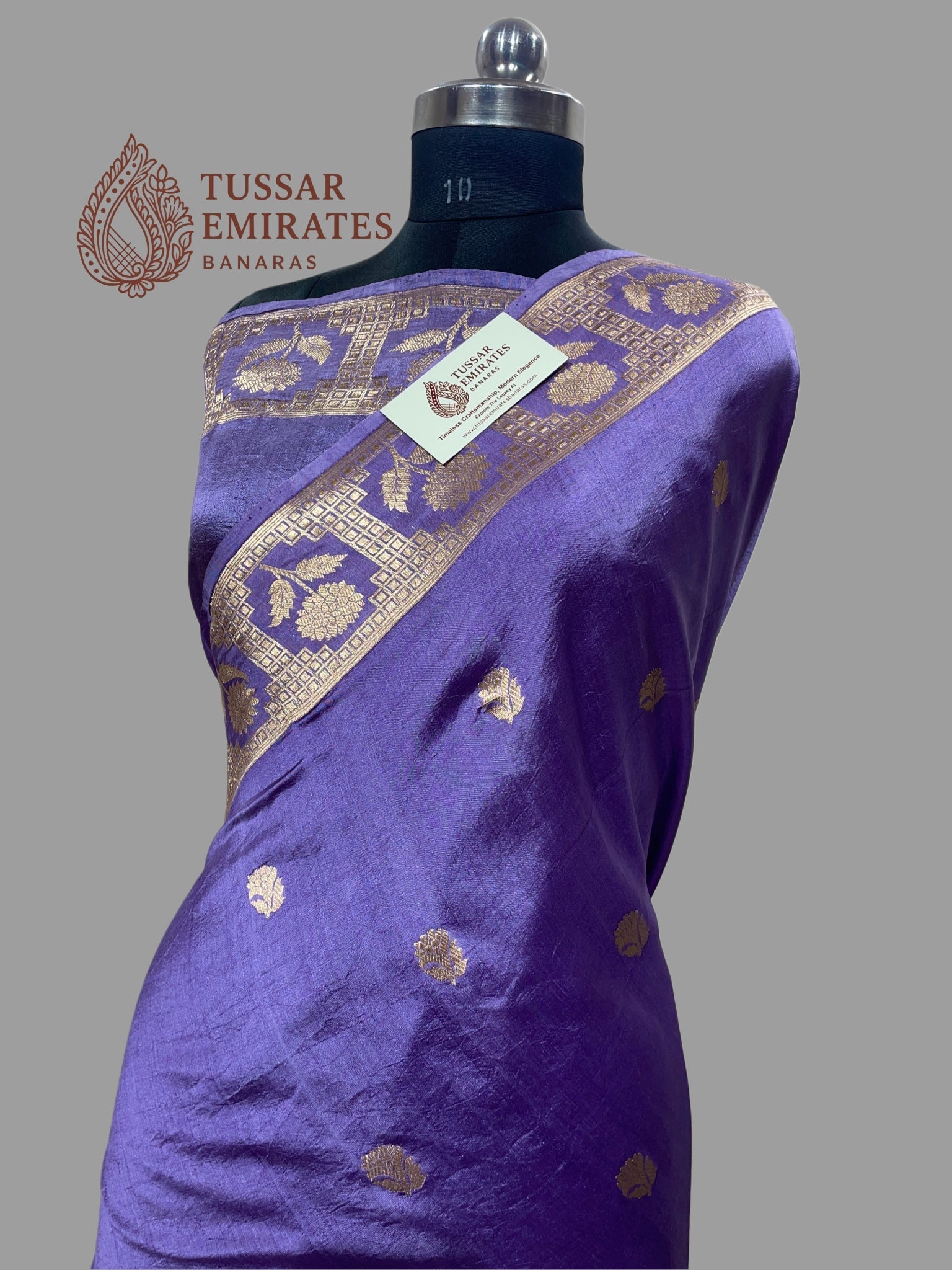 Pure Mango Silk Handloom Banarasi Saree - Tussar Emirates