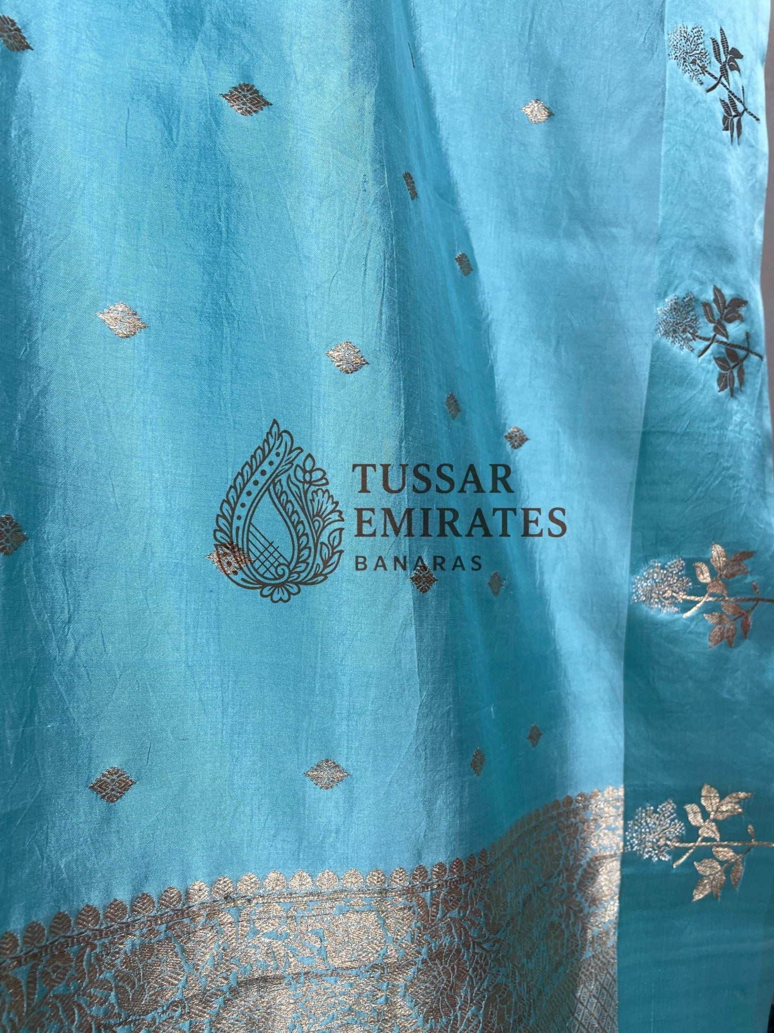 Pure Mango Silk Handloom Banarasi Saree - Tussar Emirates
