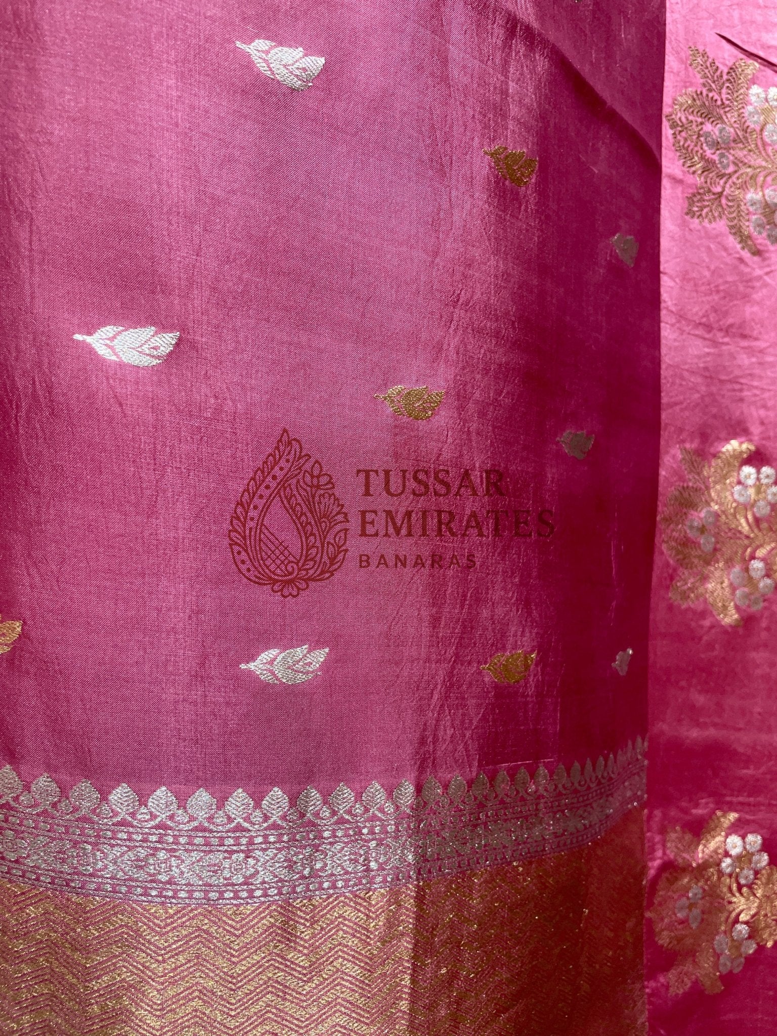 Pure Mango Silk Handloom Banarasi Saree - Tussar Emirates