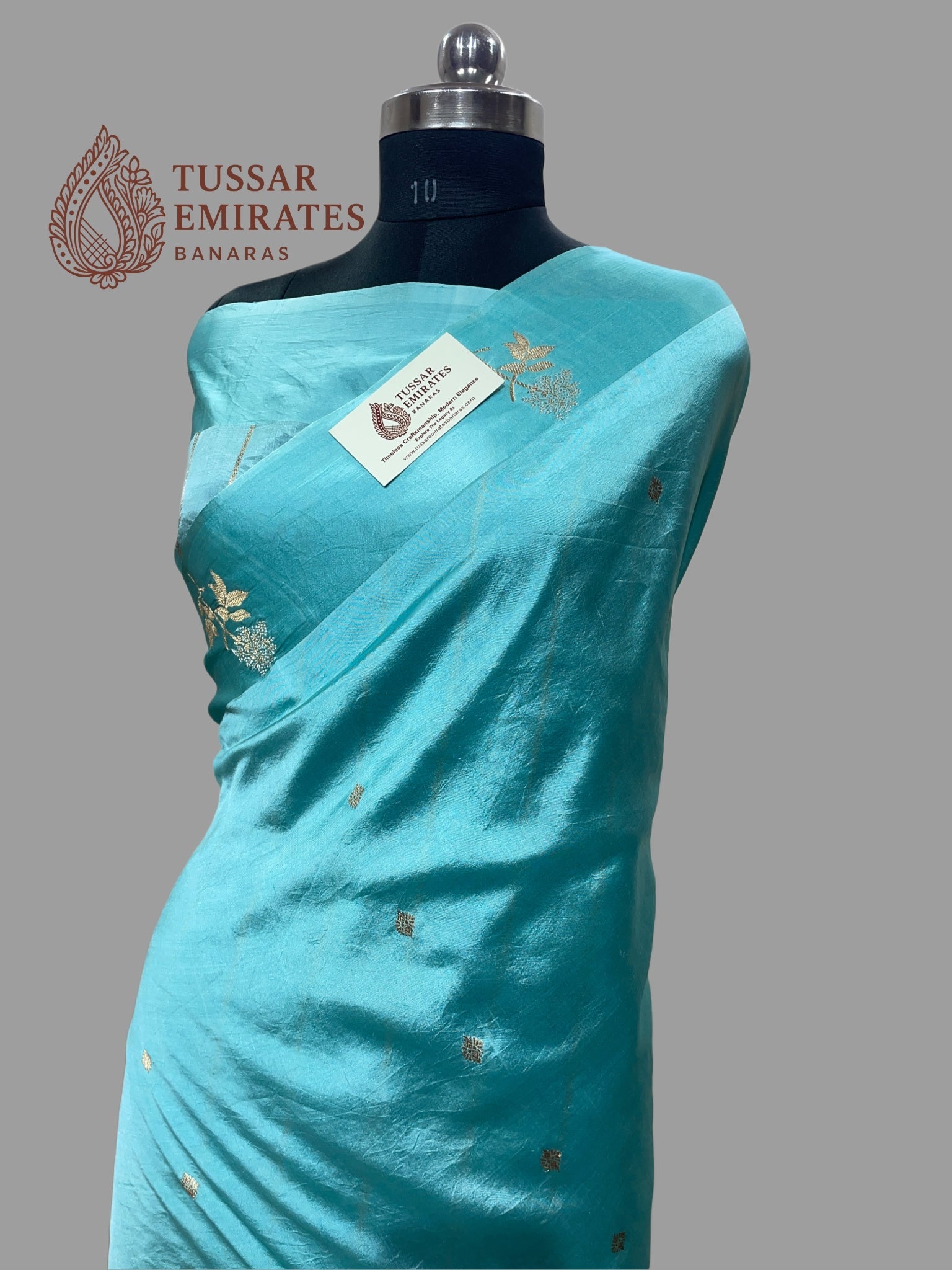 Pure Mango Silk Handloom Banarasi Saree - Tussar Emirates