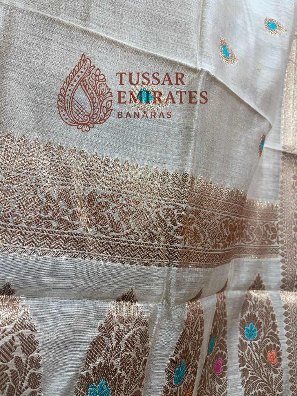 Pure Munga Silk Banarasi Saree – Antique Zari - Tussar Emirates