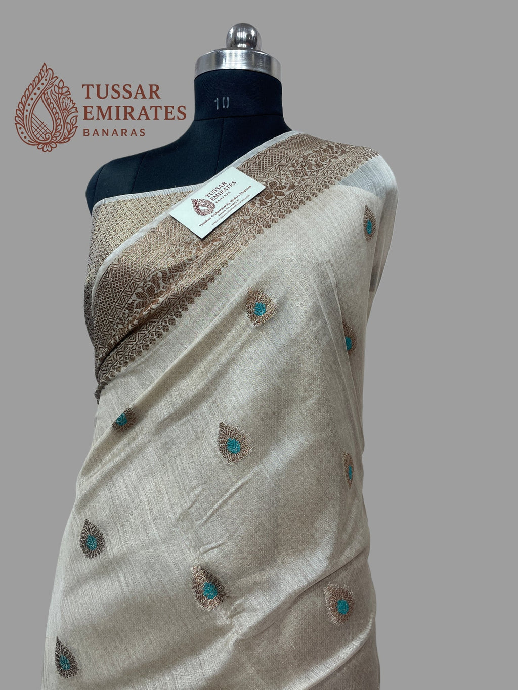 Pure Munga Silk Banarasi Saree – Antique Zari - Tussar Emirates