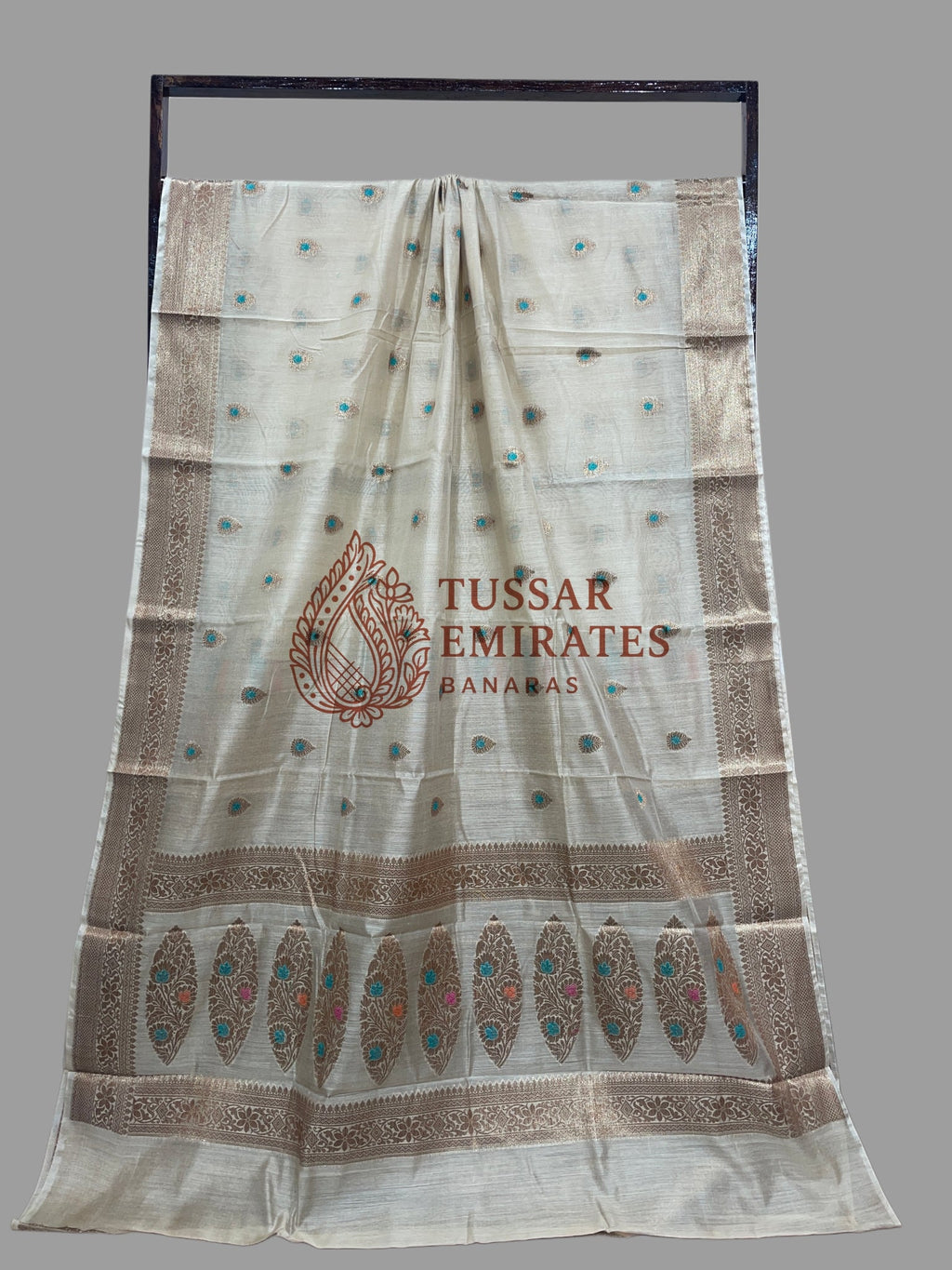 Pure Munga Silk Banarasi Saree – Antique Zari - Tussar Emirates