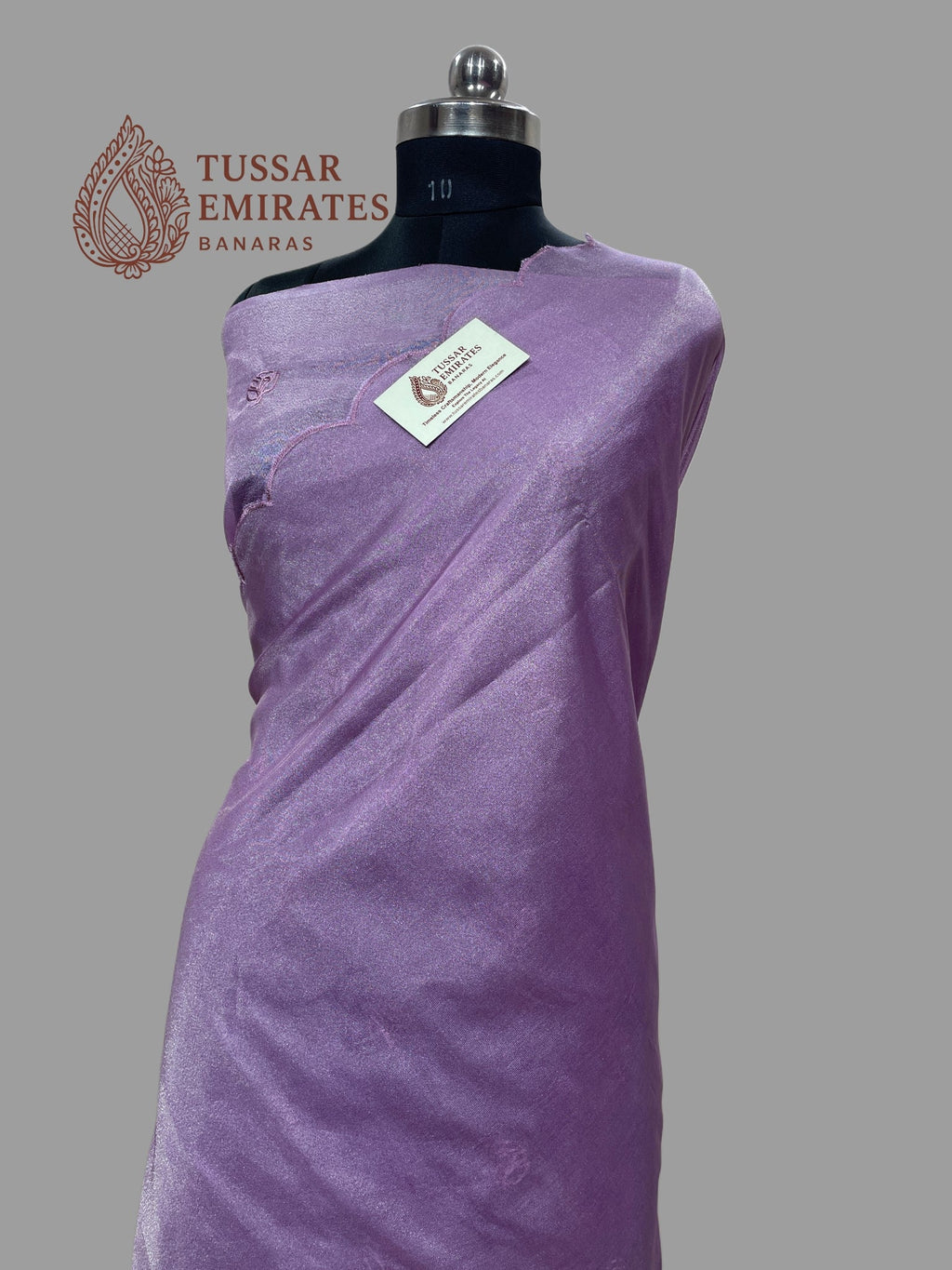 Pure Tissue Silk Banarasi Saree - Chikankari all over - Tussar Emirates