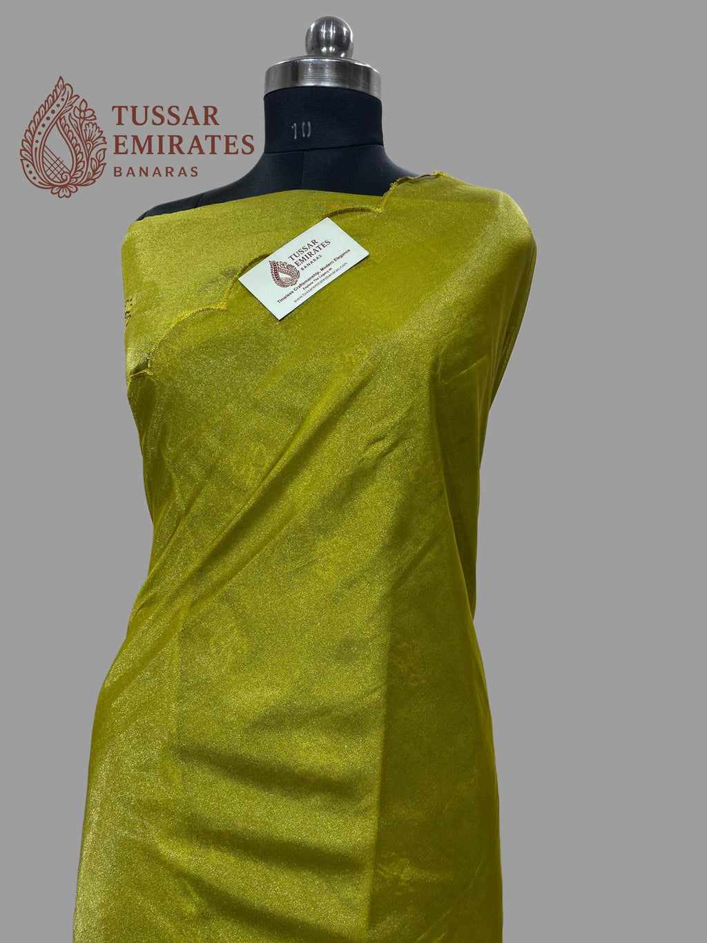 Pure Tissue Silk Banarasi Saree - Chikankari all over - Tussar Emirates