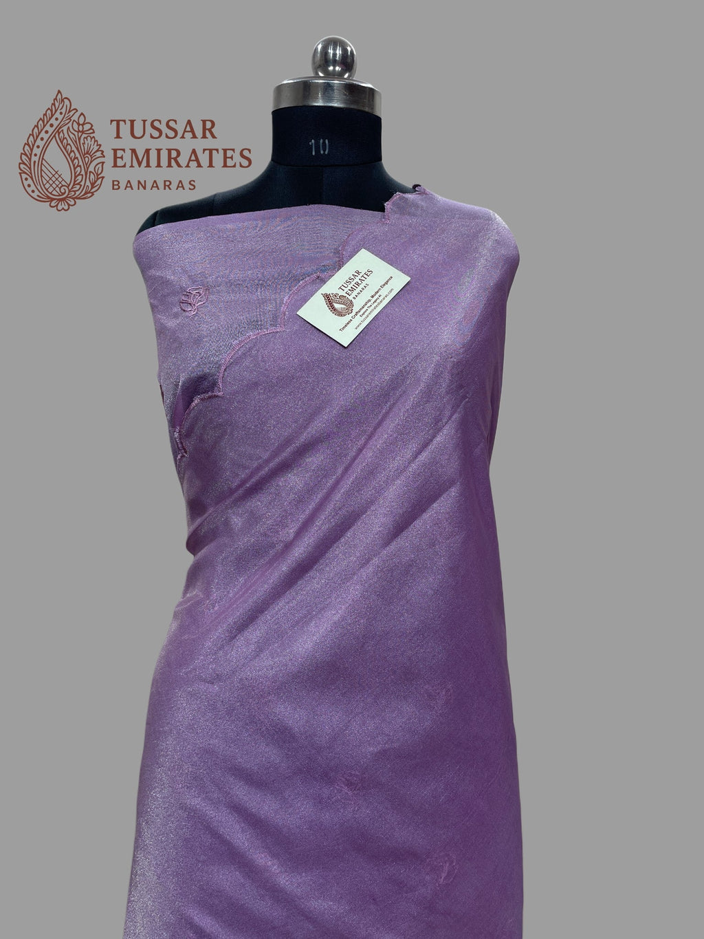 Pure Tissue Silk Banarasi Saree - Chikankari all over - Tussar Emirates