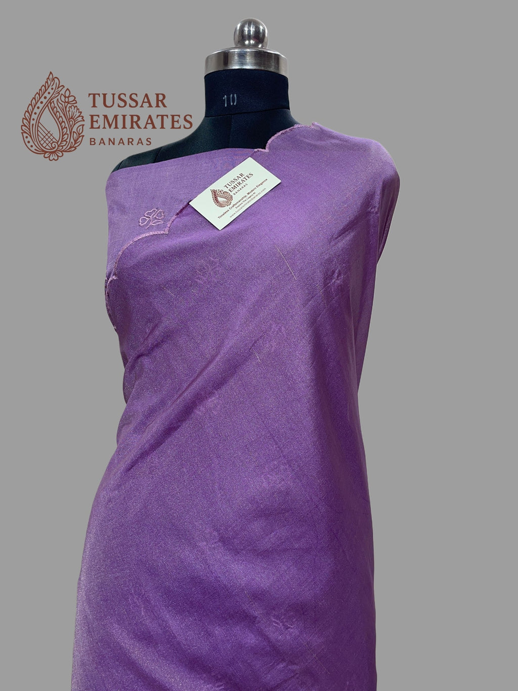 Pure Tissue Silk Banarasi Saree - Chikankari all over - Tussar Emirates