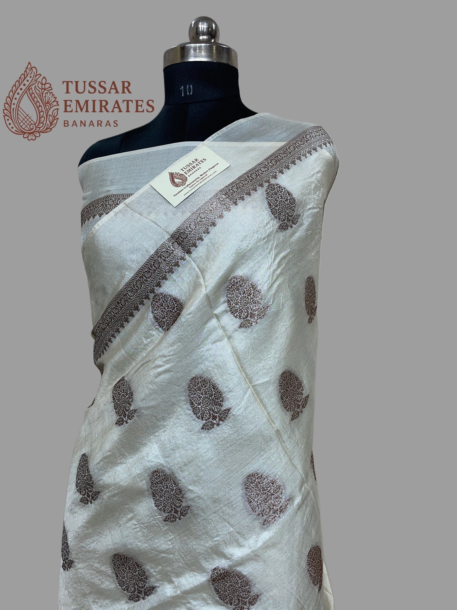 Pure Tussar Silk Banarasi Saree - Tussar Emirates