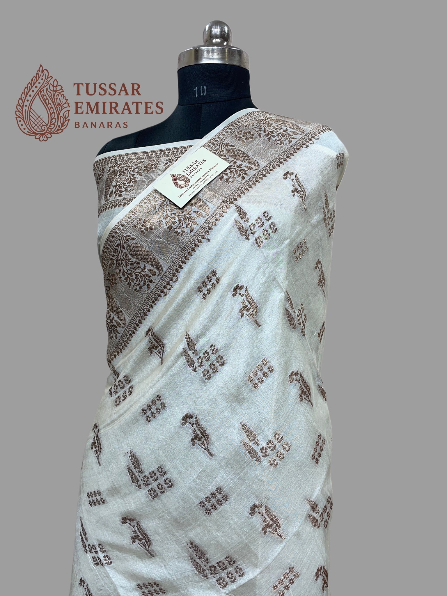 Pure Tussar Silk Banarasi Saree - Tussar Emirates