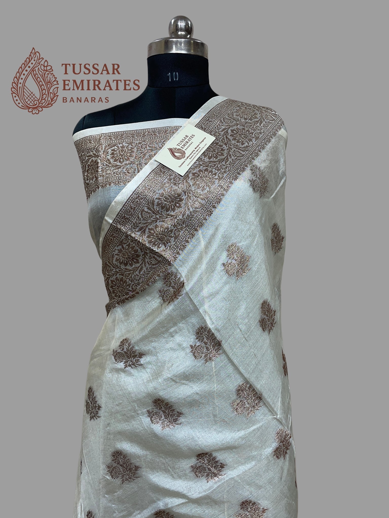 Pure Tussar Silk Banarasi Saree - Tussar Emirates