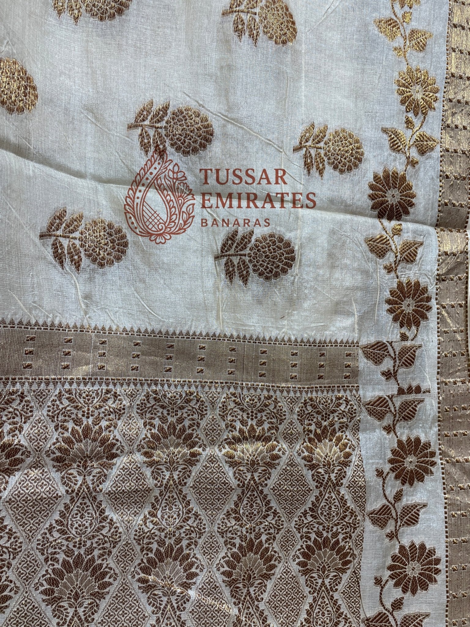 Pure Tussar Silk Banarasi Saree - Tussar Emirates