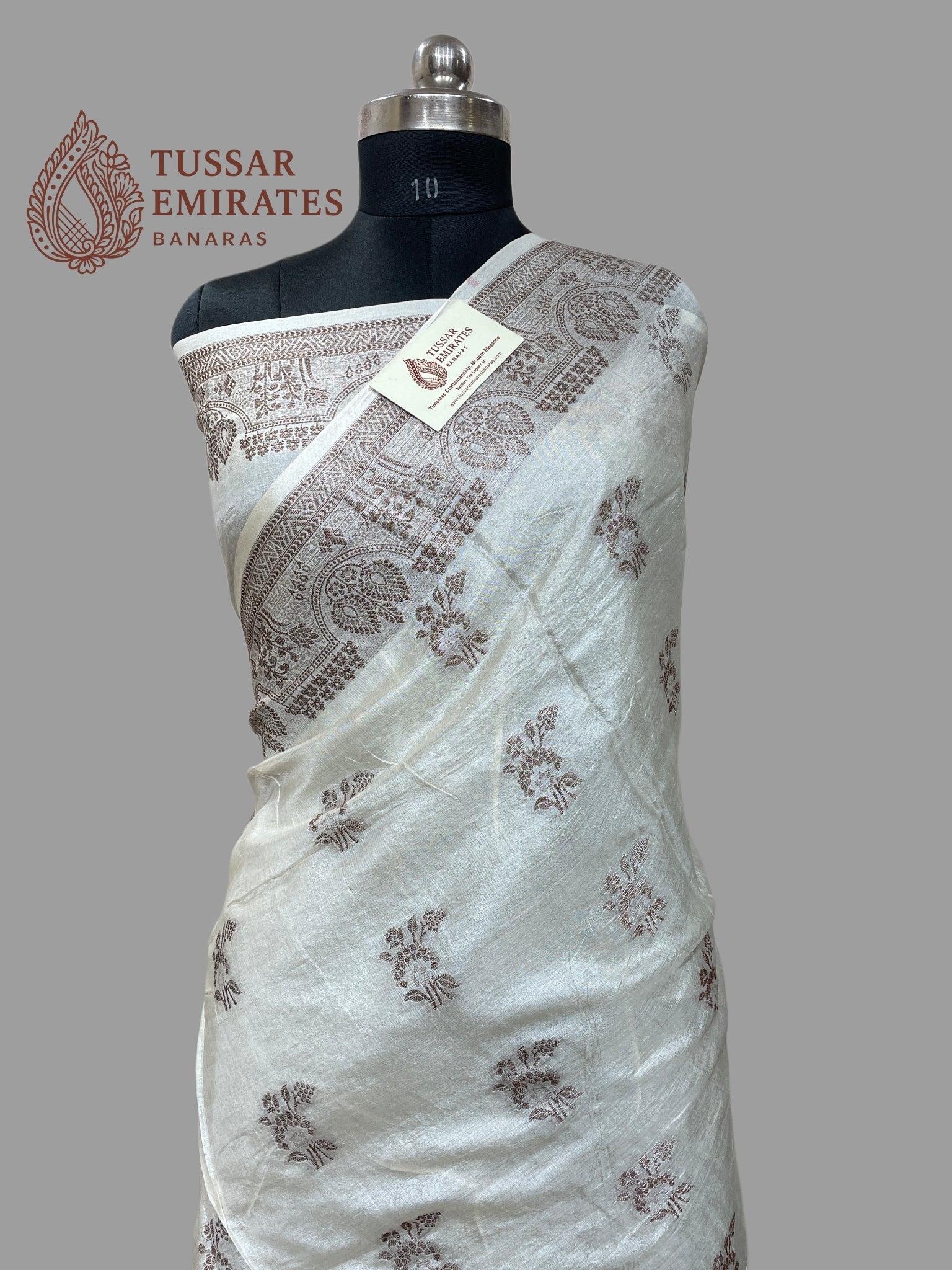 Pure Tussar Silk Banarasi Saree - Tussar Emirates