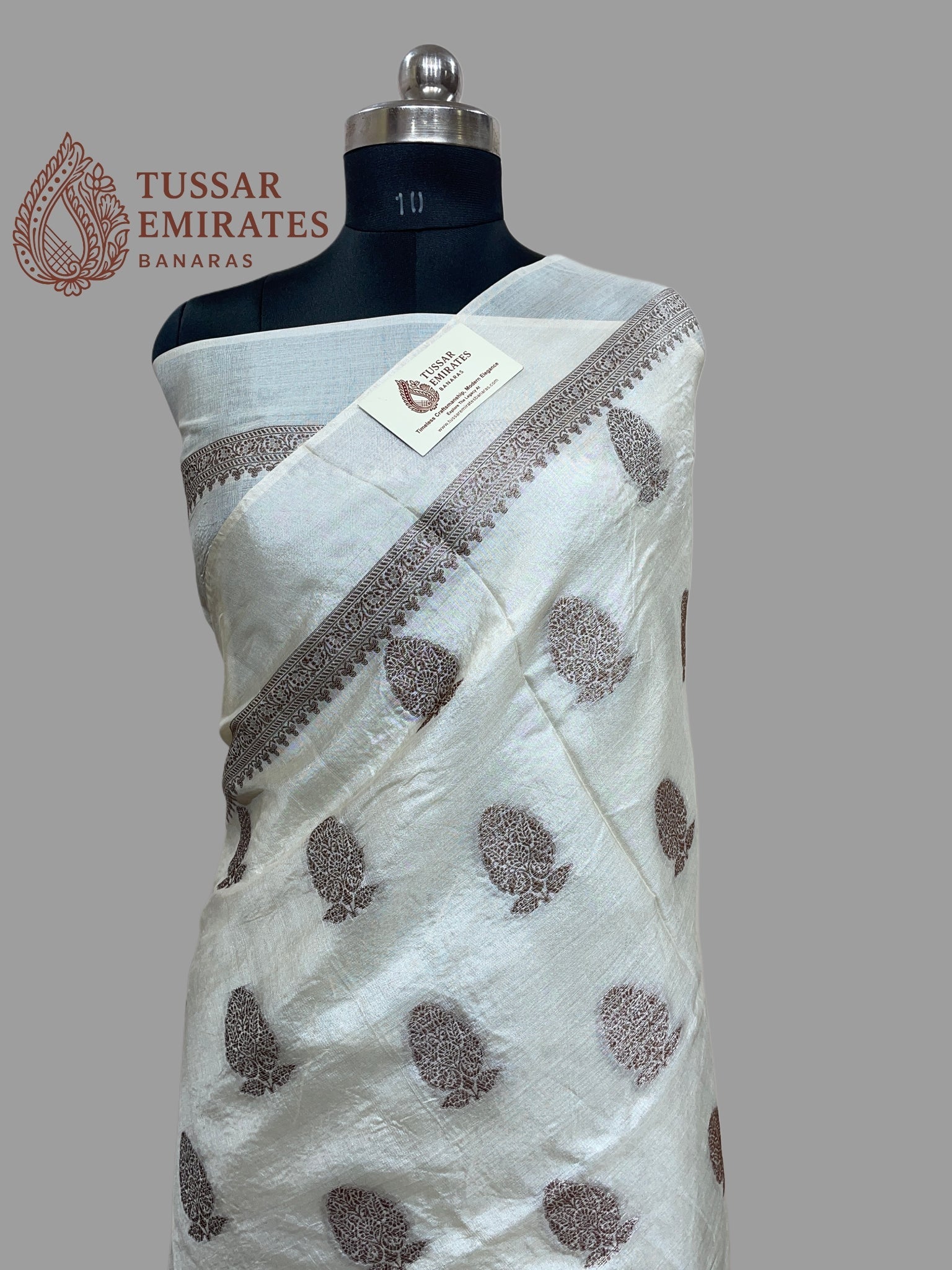 Pure Tussar Silk Banarasi Saree - Tussar Emirates