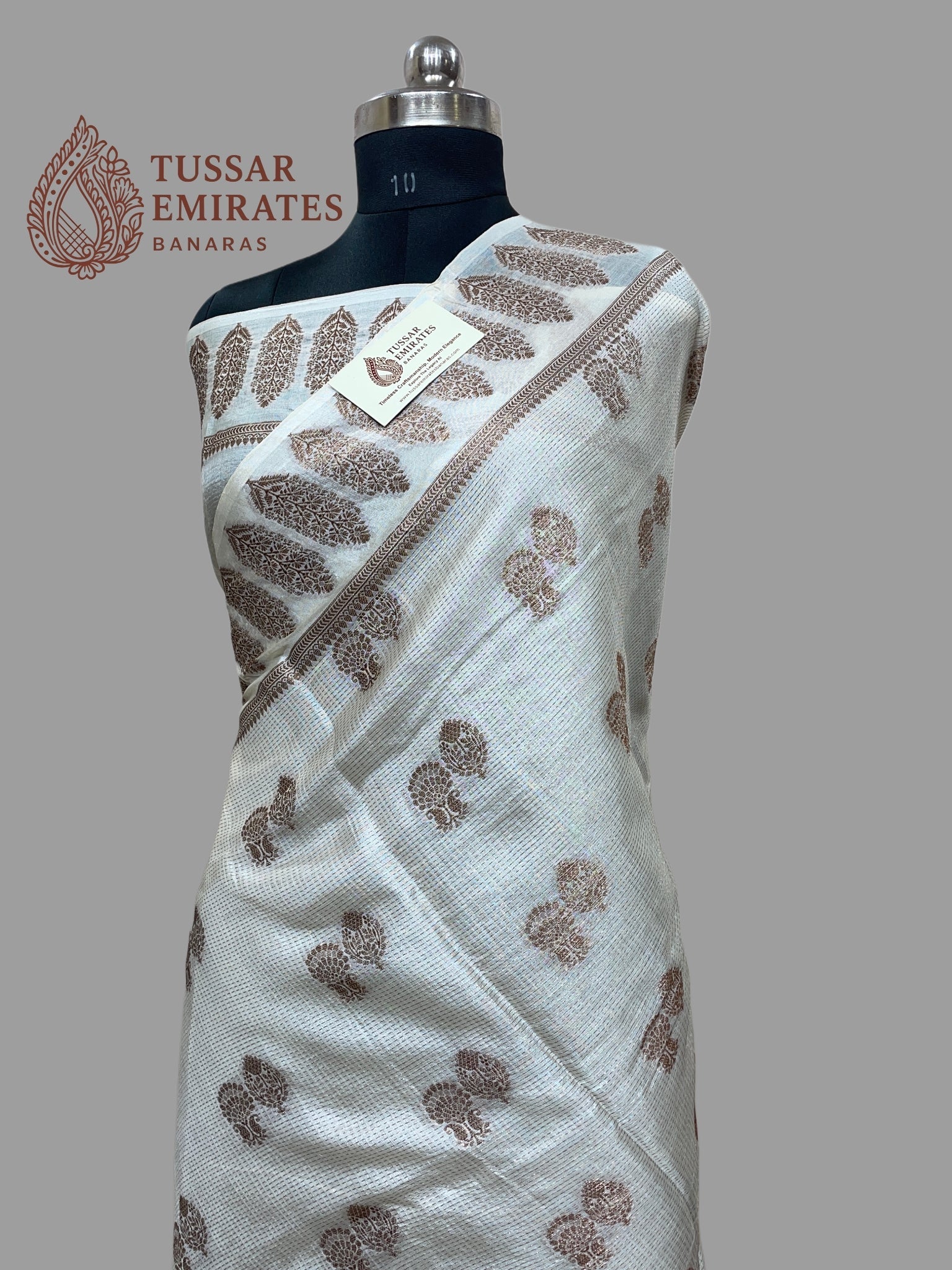 Pure Tussar Silk Banarasi Saree - Tussar Emirates