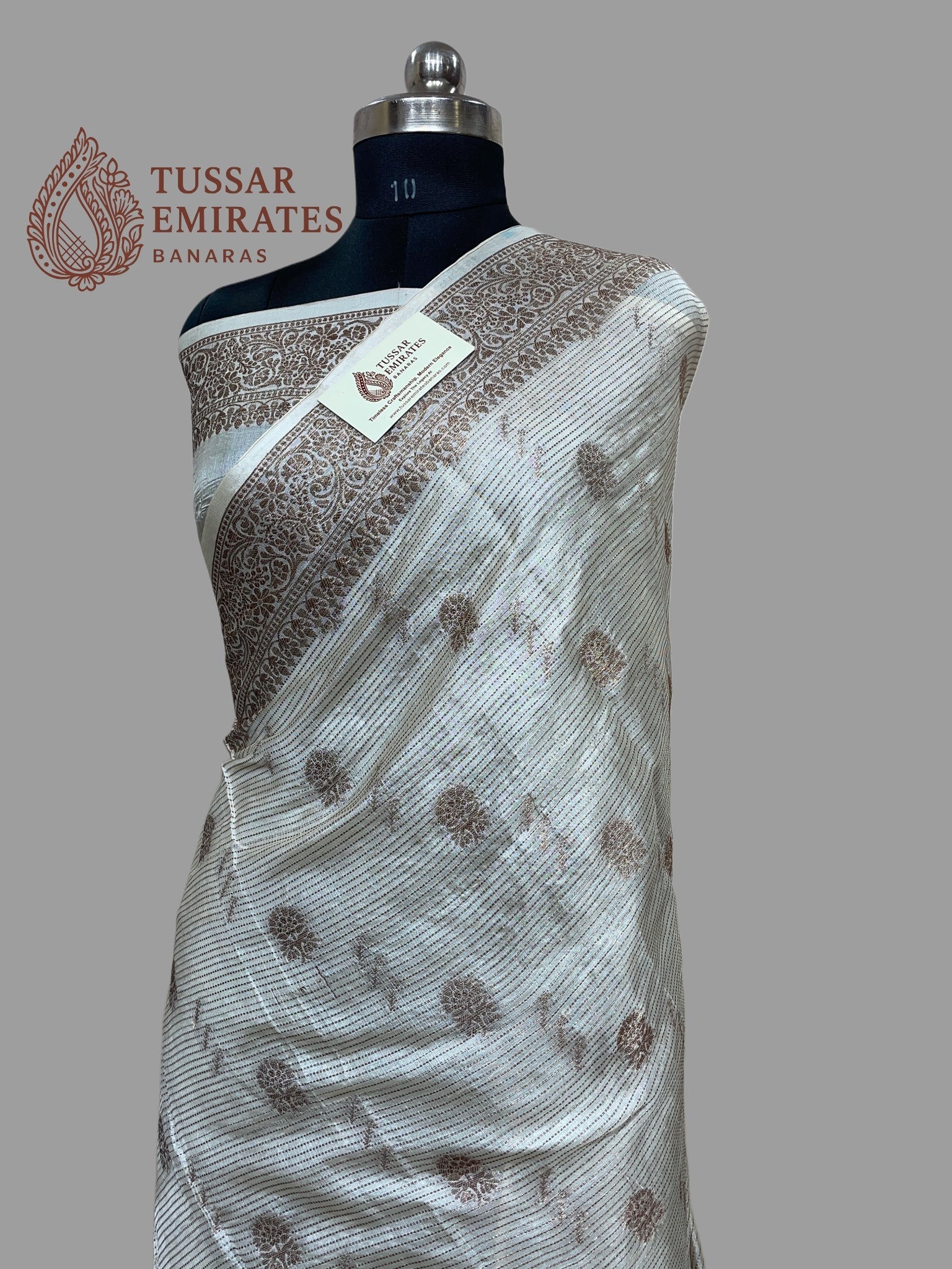 Pure Tussar Silk Banarasi Saree - Tussar Emirates