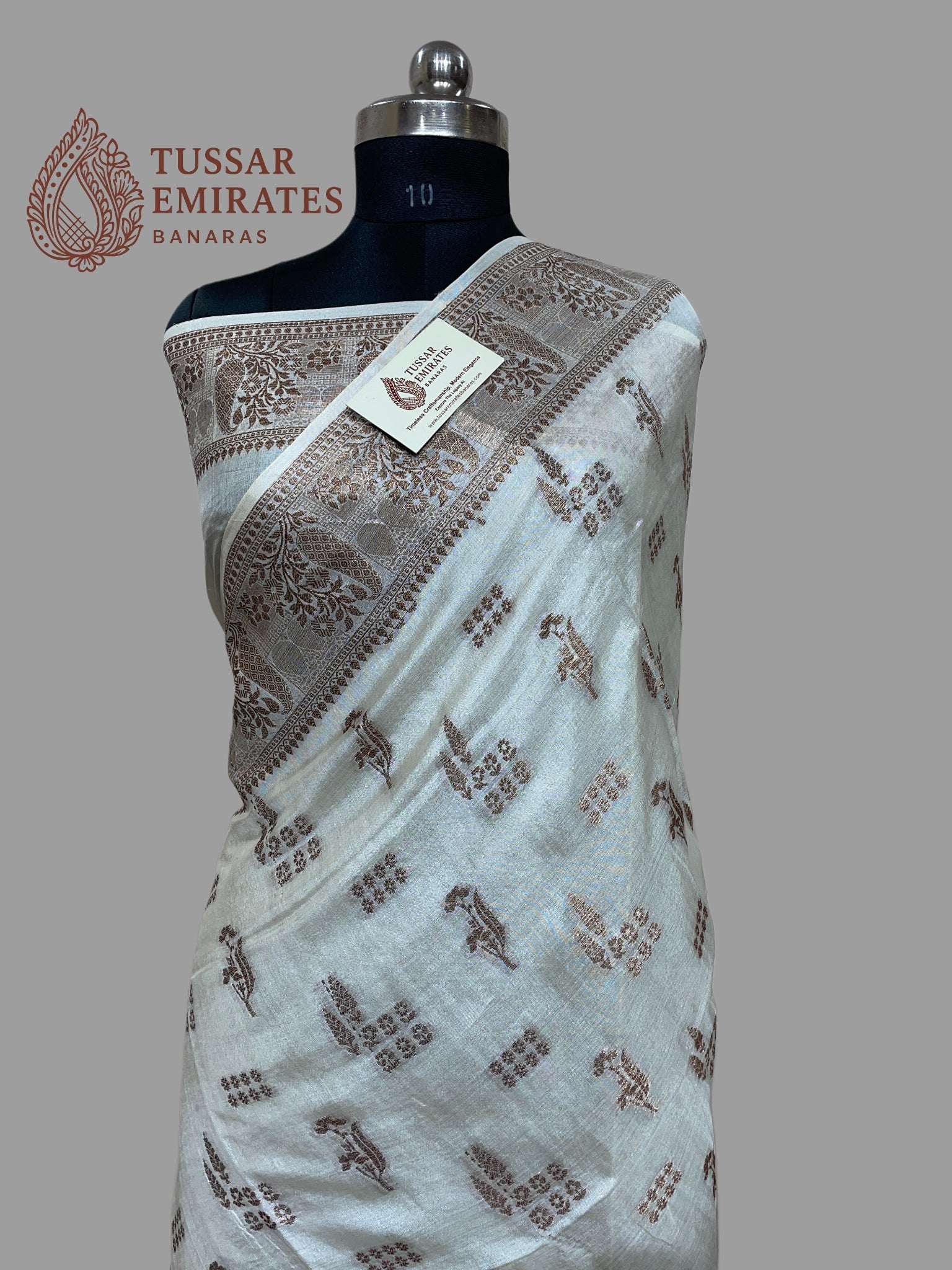 Pure Tussar Silk Banarasi Saree - Tussar Emirates