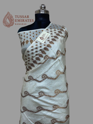Pure Tussar Silk Banarasi Saree - Tussar Emirates