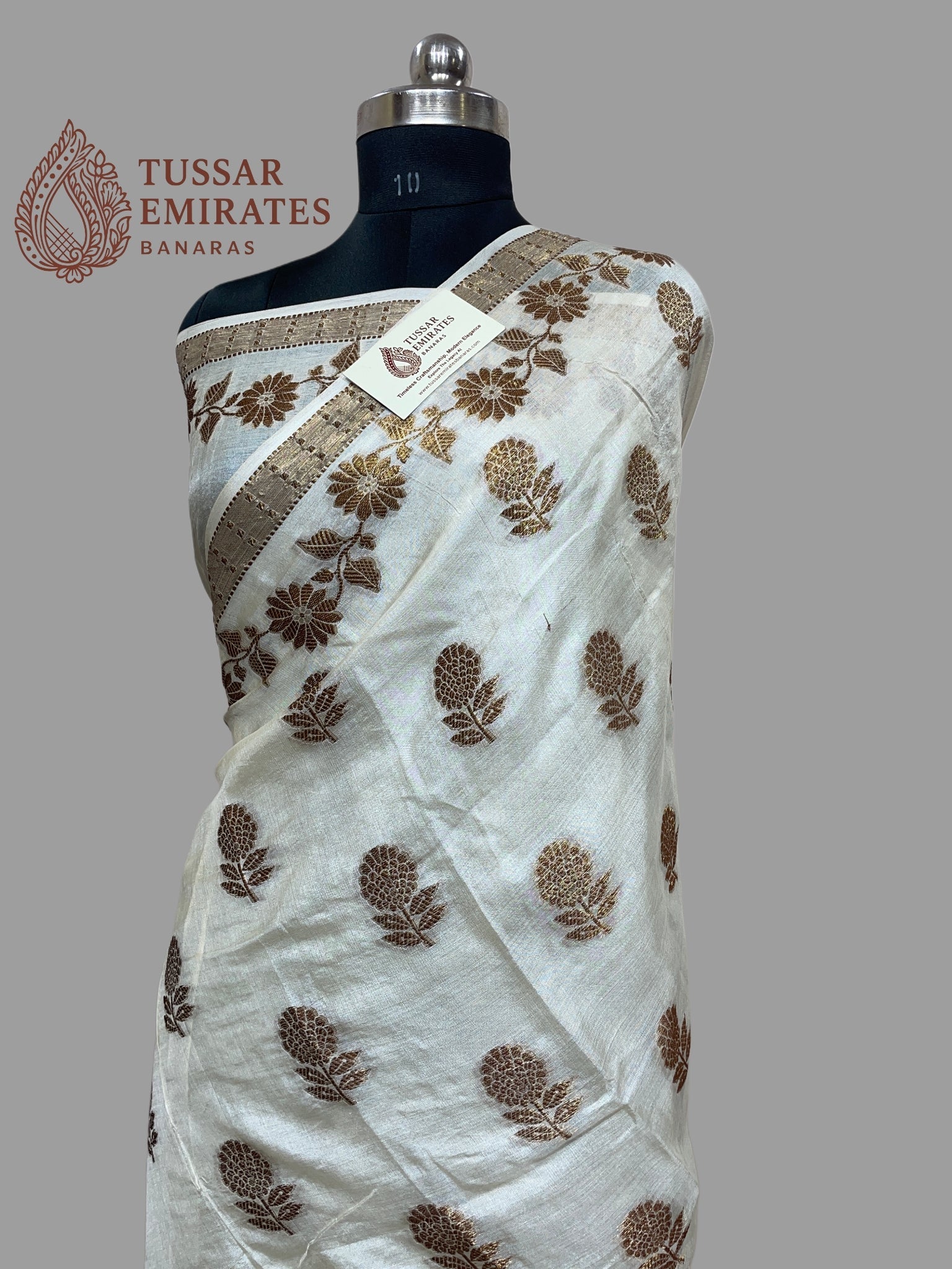 Pure Tussar Silk Banarasi Saree - Tussar Emirates