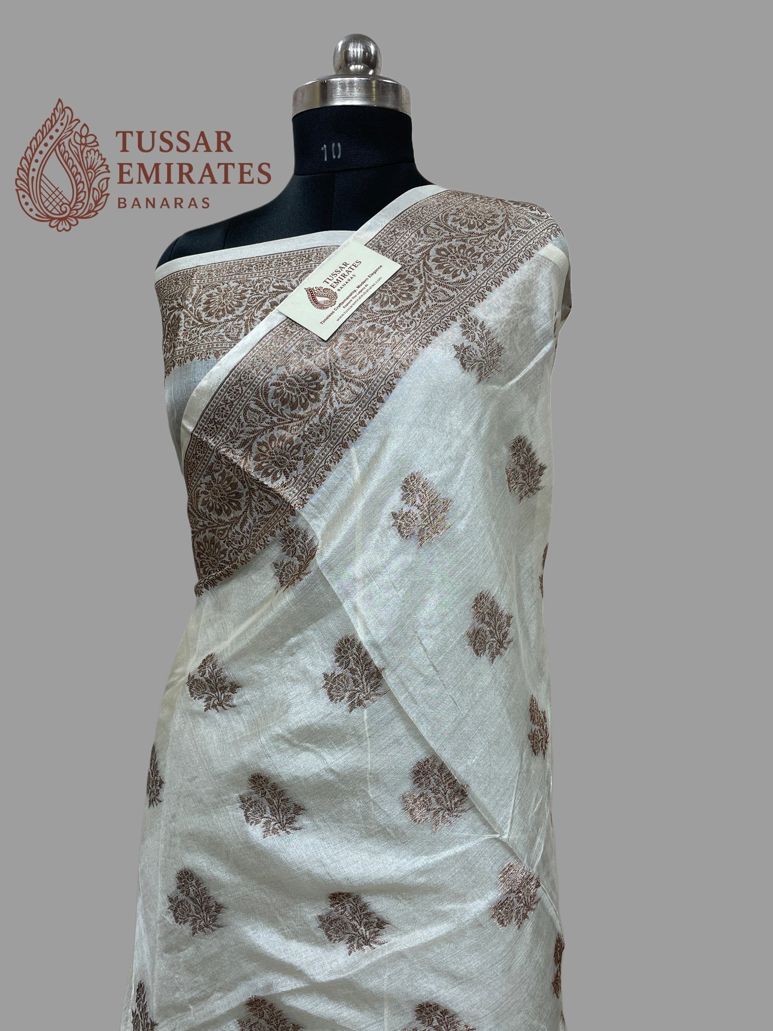 Pure Tussar Silk Banarasi Saree - Tussar Emirates