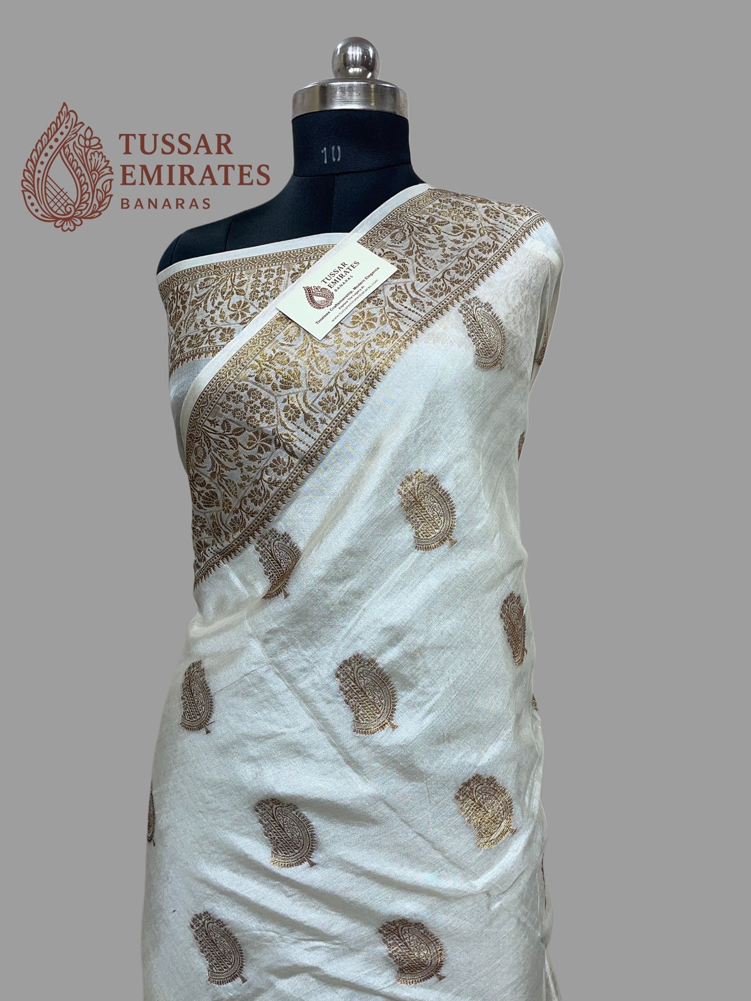 Pure Tussar Silk Banarasi Saree - Tussar Emirates