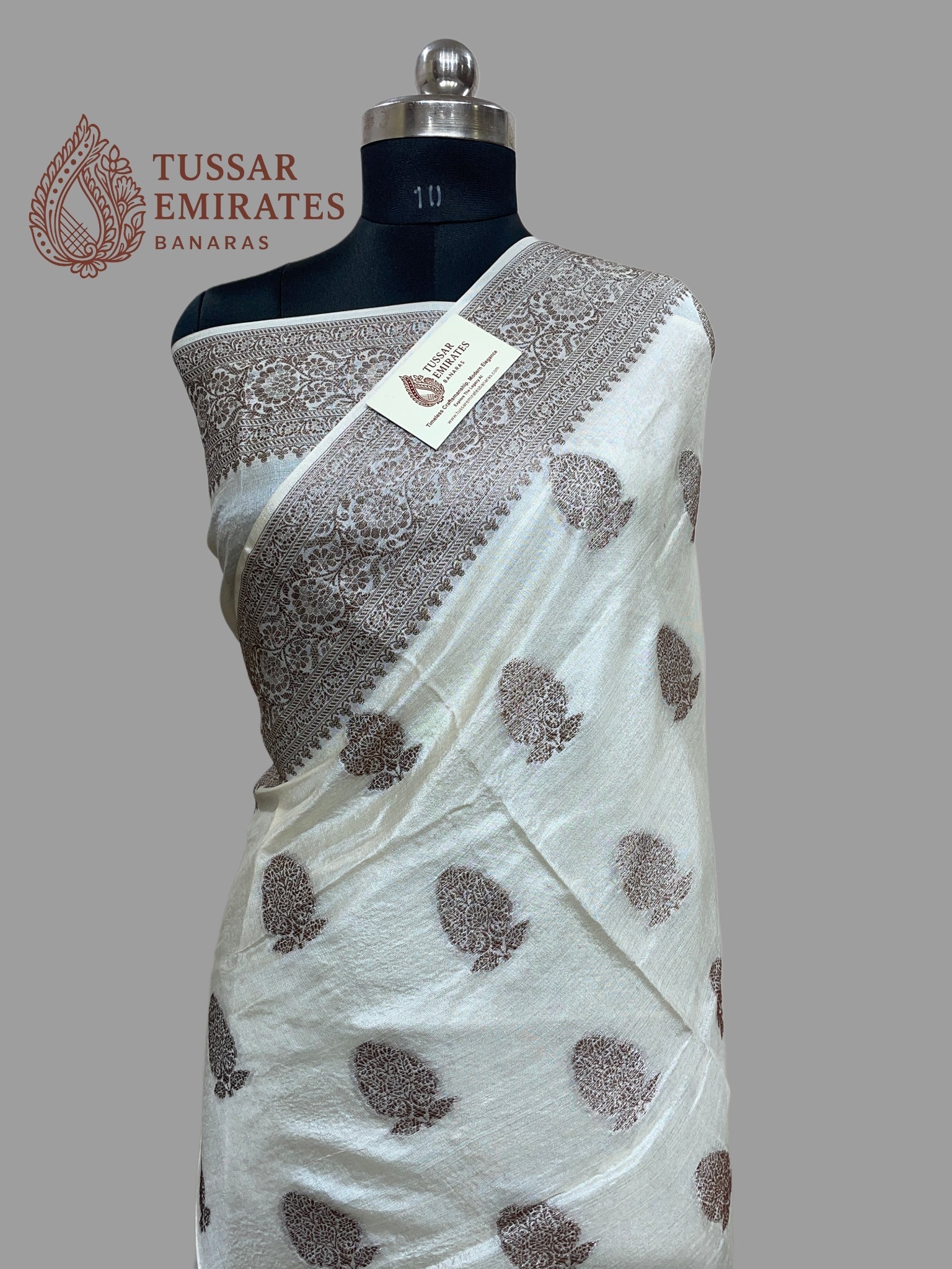 Pure Tussar Silk Banarasi Saree - Tussar Emirates