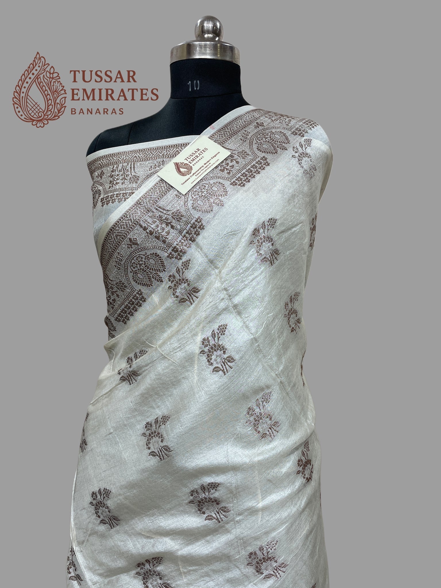 Pure Tussar Silk Banarasi Saree - Tussar Emirates