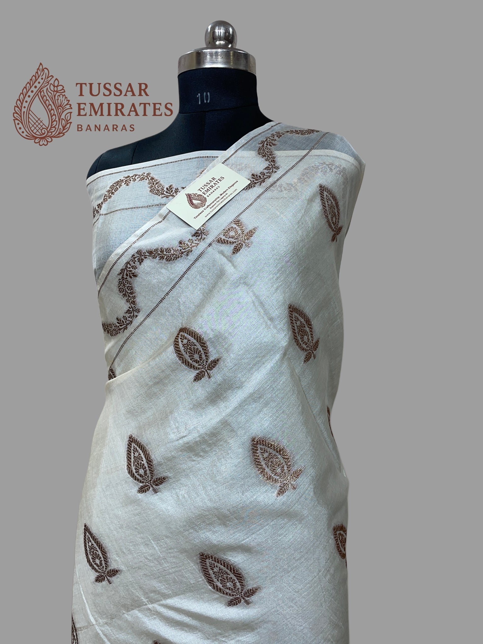Pure Tussar Silk Banarasi Saree - Tussar Emirates