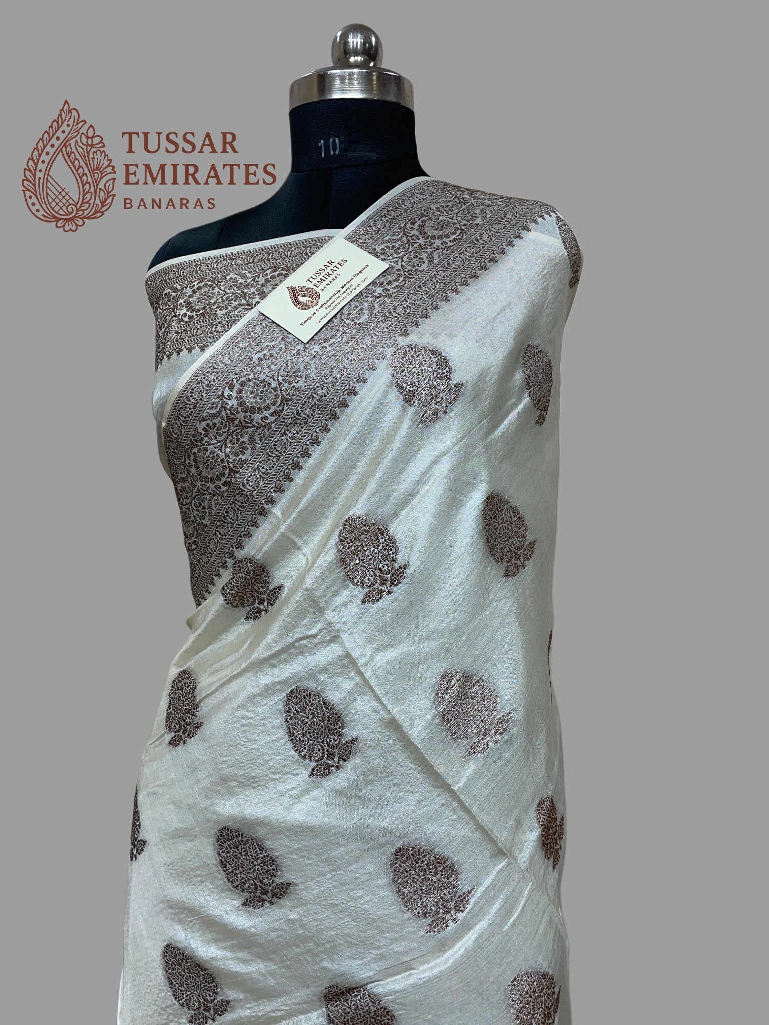 Pure Tussar Silk Banarasi Saree - Tussar Emirates