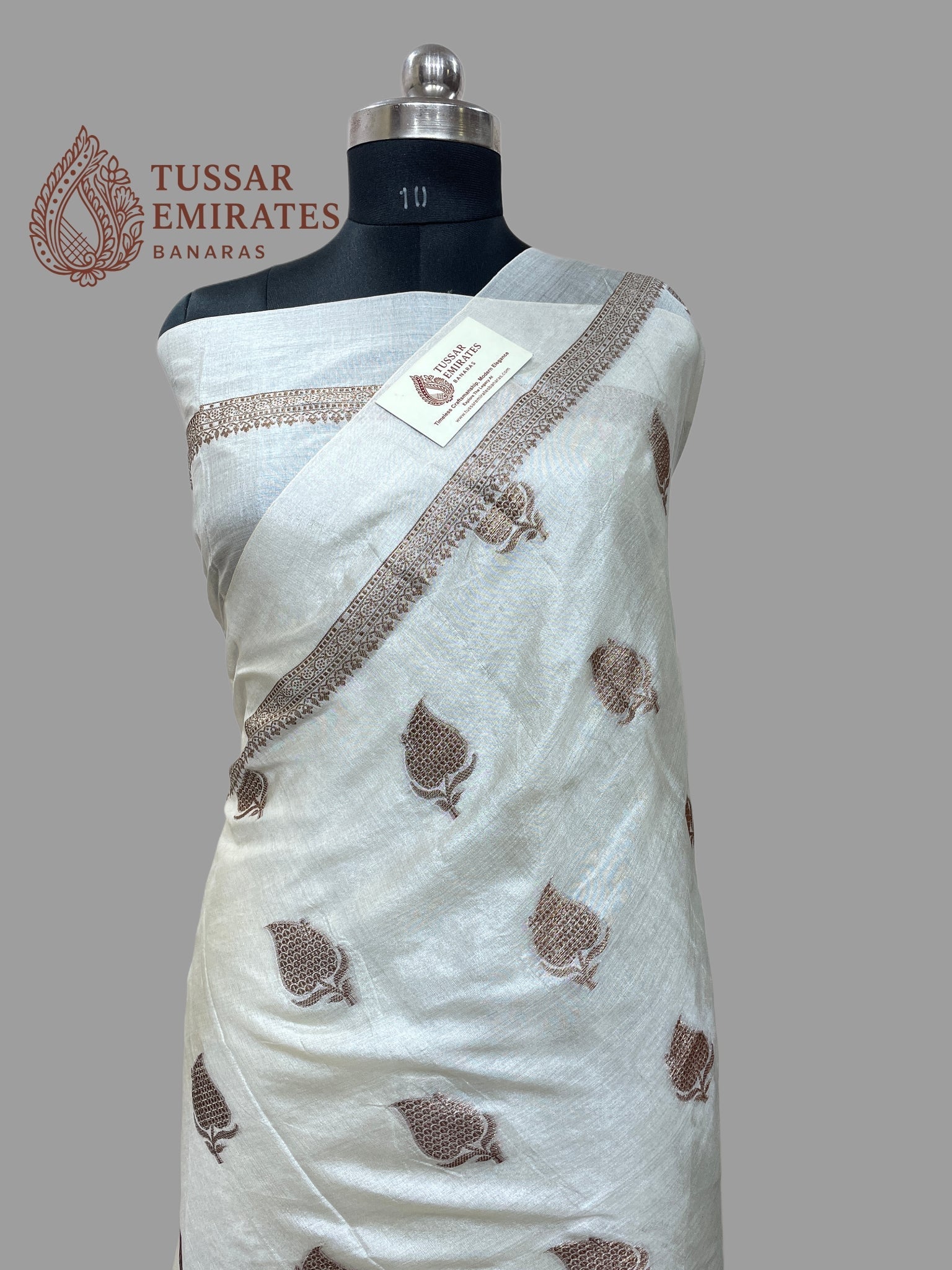 Pure Tussar Silk Banarasi Saree - Tussar Emirates