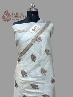 Pure Tussar Silk Banarasi Saree - Tussar Emirates