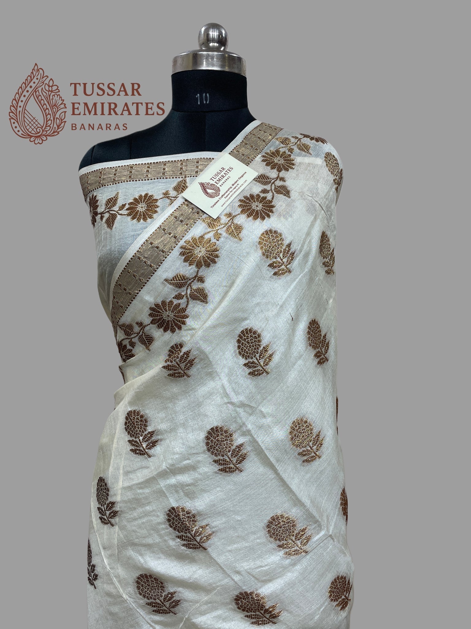 Pure Tussar Silk Banarasi Saree - Tussar Emirates