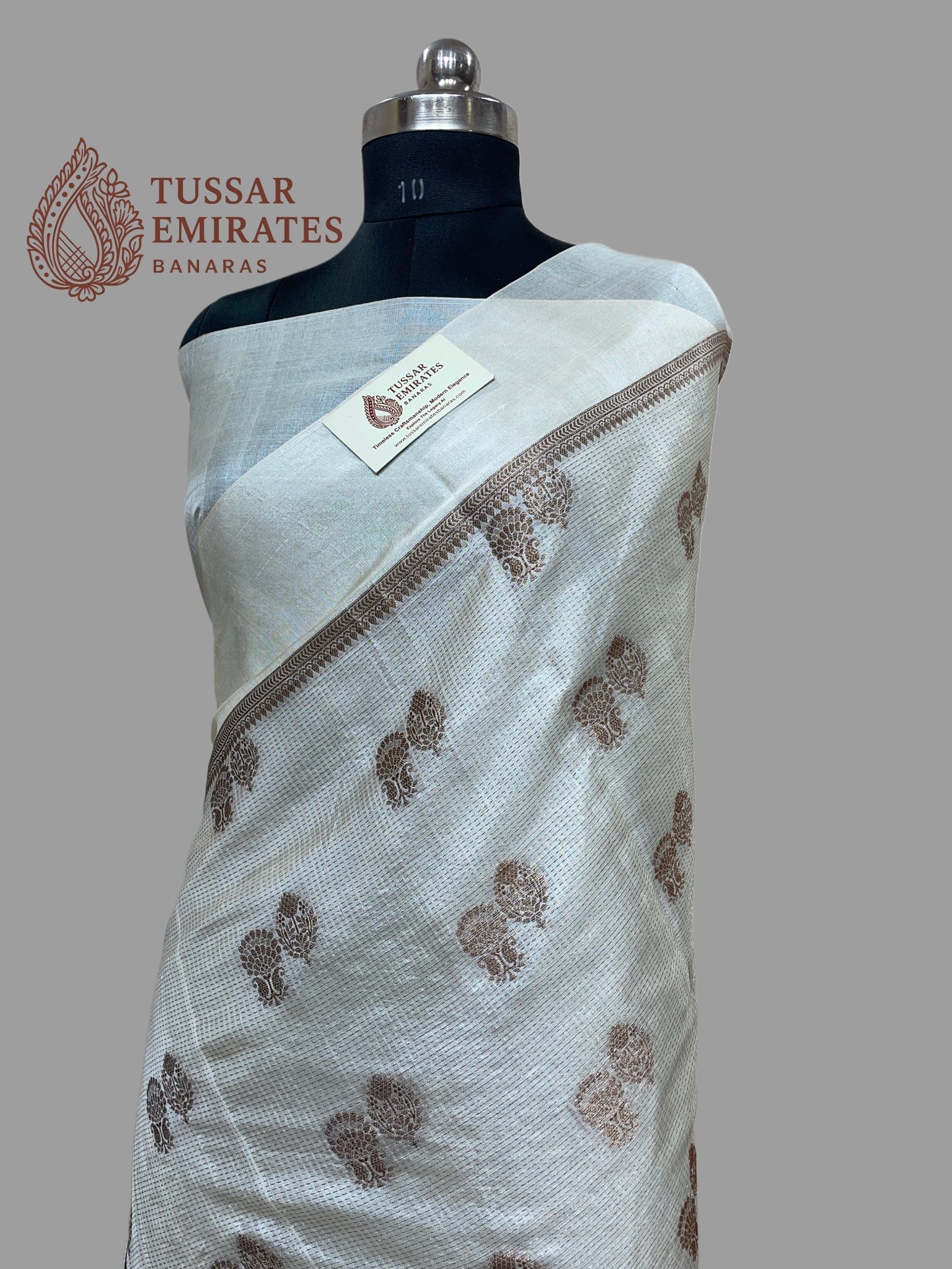 Pure Tussar Silk Banarasi Saree - Tussar Emirates