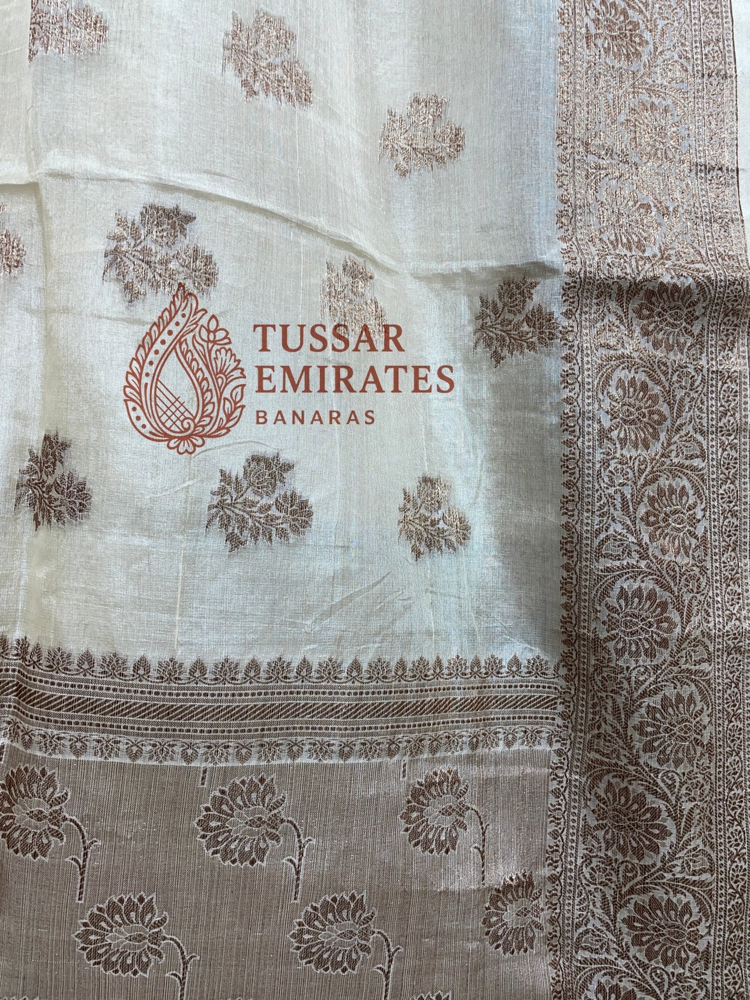 Pure Tussar Silk Banarasi Saree - Tussar Emirates